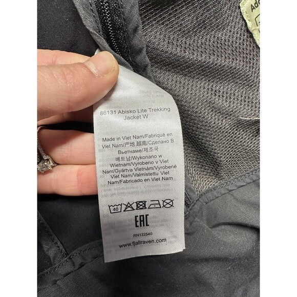 FjallRaven Jacket‎ Womens XS Abisko Trekking Lite G-1000 Grey Black Full Zip - Picture 8 of 14
